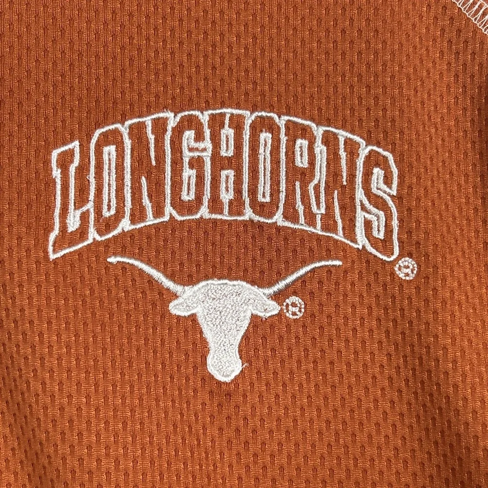 Texas Longhorns Rivalry Threads Mens Orange 1/4 Zip Long Sleeve Pullover L